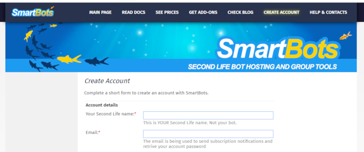 Create SmartBots account
